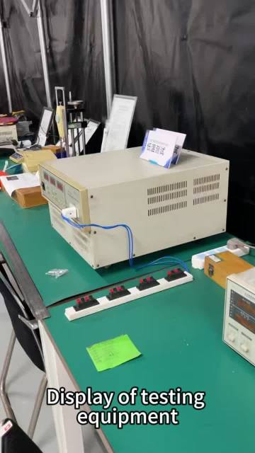 Display of testing equipment