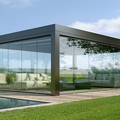 Modern Aluminum Pergolas with LED Lights - Custom & Cost-Effective Outdoor Solutions1