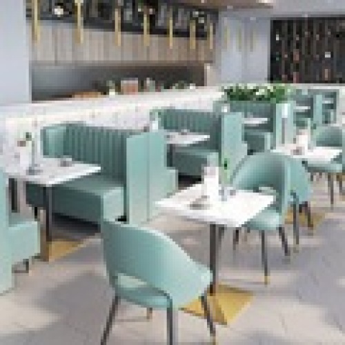 Restaurant Project Furniture Cafe Bar Hamburger Shop KTV Club Velvet Sectional Restaurant Sofa Booth Seating1