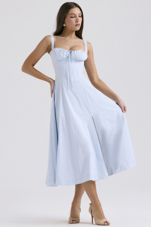 Summer Chic, Elegance Unveiled! Your New Fashion Favorite: Custom Lightweight Puffed Sleeve A-Line Dress
