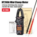 HT200A Clamp Poke Meter Auto Range AC Pliers Ammeter Ohm Continuity Battery Tester Voltmeter 2000 Counts