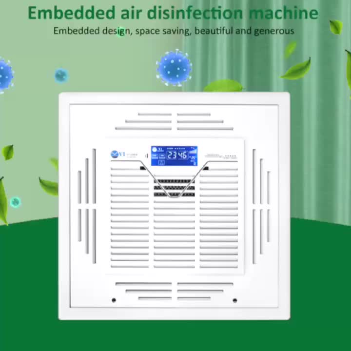 Esterilizador de ar de teto com filtro de heap