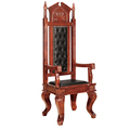 Solid Wood PU/Genuine Leather Deputy Chief Judge Chair for Court Office Design1
