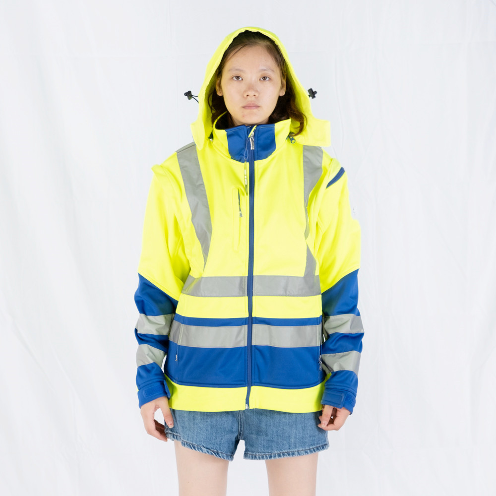 Casaco de jaqueta EN ISO reflexivo de segurança de alta visibilidade