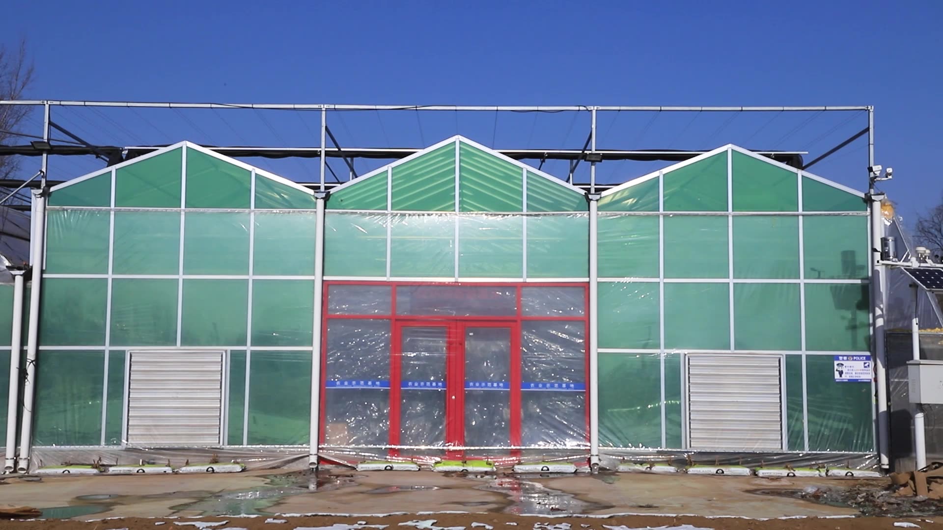 Greenhouse en verre multipan intelligent bon marché Greenhouse hydroponique1