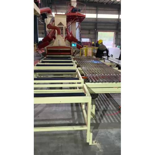 Máquina de chorro de arena para perfiles de aluminio