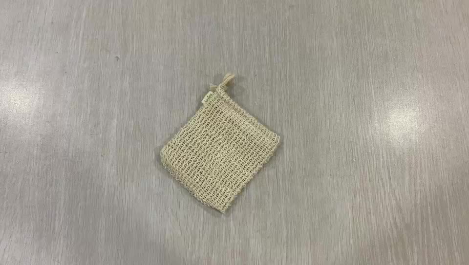 Sac à savon sisal avec cordonnage1