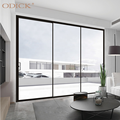 Odik Pocket Sliding Porte intelligente Smart Black Aluminium Verre Decoration Design graphique Conception d&#39;acier inoxydable Openter latérale intérieure moderne1