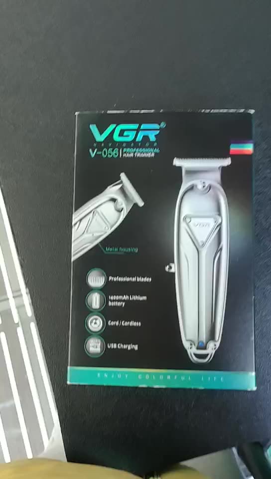 VGR V-056 Металлические волосы Clipper Professional Tramless Hair Trimmer Zero Breat Cutting Machine для Men1