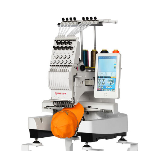 This versatile entry-level embroidery machine comes with 12 needles and a hat