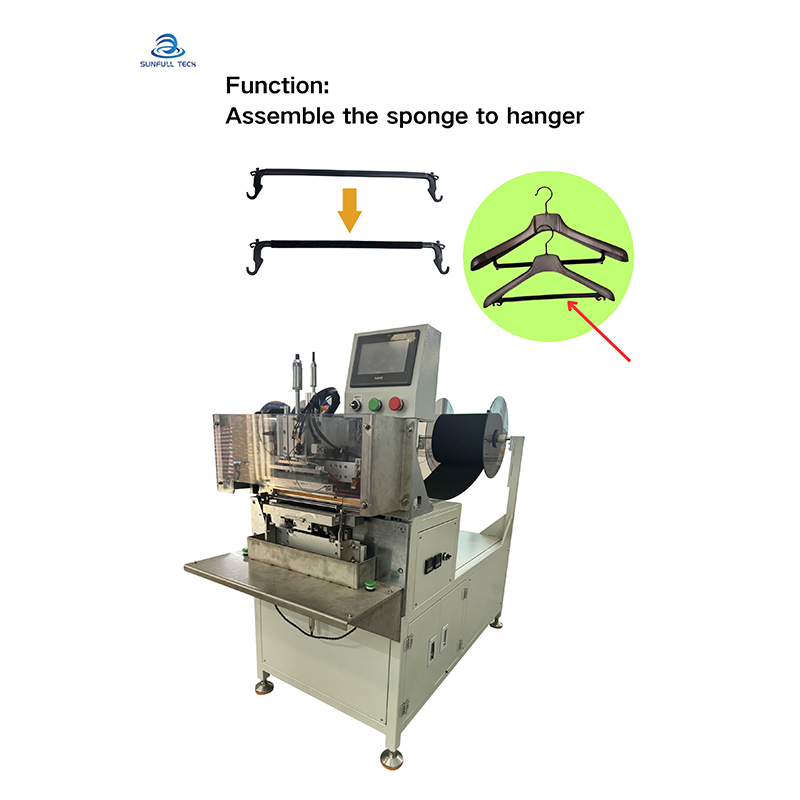 Máquina para fabricar perchas de plástico con esponja