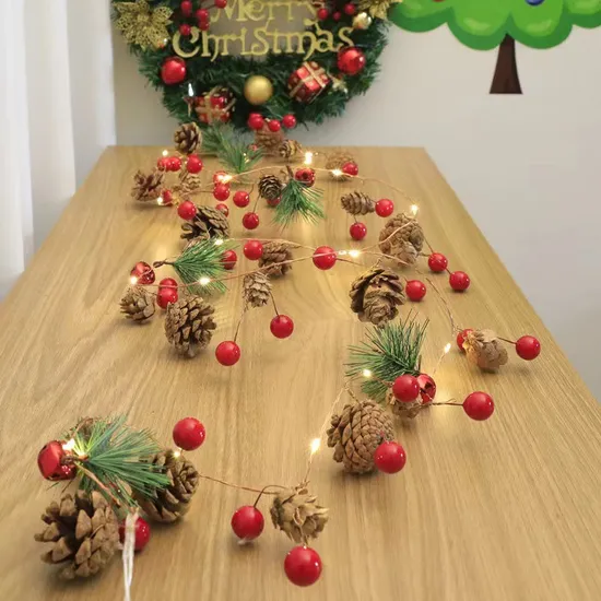 Garland de Natal cintilante deslumbrante com Jingle Bells Decor1