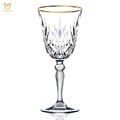 Crystal Red Wine Glass with Gold Band Design1