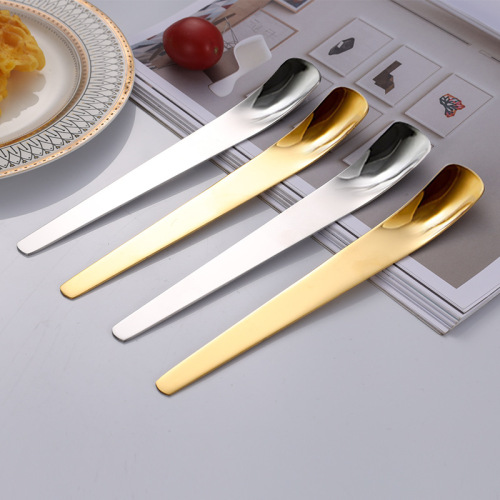 Stainless steel flat head spoon