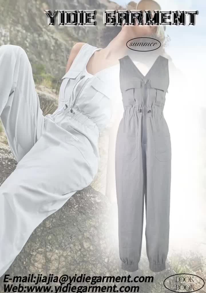 MULTI-POCKET UTILITY JUMPSUIT