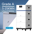保修 可堆叠逆变器和锂电池 5-25kWh Lifepo4 快速充电器 太阳能逆变器电池1