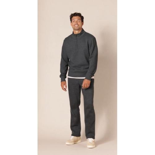 Men's half-cut zipper shirt