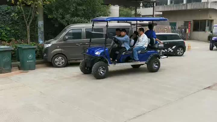 Vídeo de escalada em carrinho de golfe elétrico cross-country.mp4