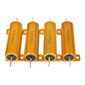 Manufacturer RX24 50W Gold Aluminum Shell High Power Resistor - 0.1/0.5/1/50/100 Ohms 2K Heat Dissipation1