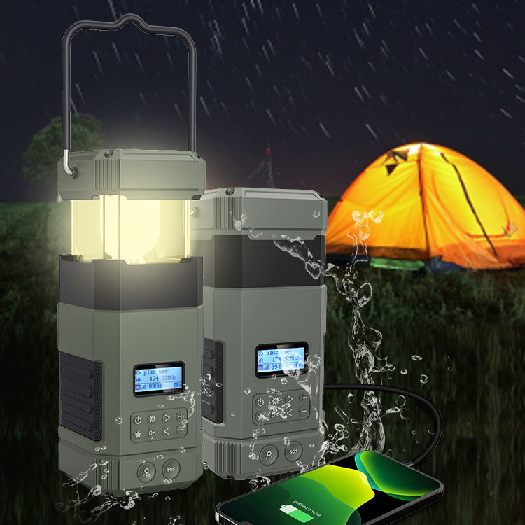 Lanterna de acampada LED recargable con Power Bank