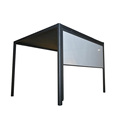 Einziehbare, mit PVC beschichtete, einziehbare Pergola-Seitenwände aus PVC, manueller Bildschirm für Terrassen-Fernbedienungsbedienung1
