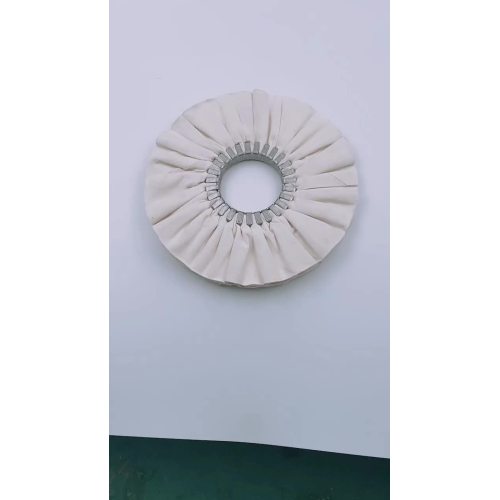 white cotton airway buffing wheel