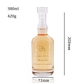 Manufacturers 380ml Glass Bottle for Liquor Wine Whisky SpiritJuice with Lids1