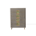 Italian Modern Luxury Chest Drawers Piano Paint Locker Para sa Bedroom Storage Side Cabinet na may Villa Mansion Style1