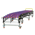 Gravity Flexible Skate Wheel Conveyor Ανοξείδωτος Χάλυβα Υποστήριξη Πόλης Τηλεσκοπικού Κολλητή