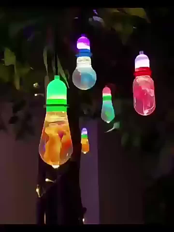 Färgglada glasbelysningar