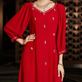 BA3054 ODM فانتزی عبای مراکشی مسلمان Abaya Caftan مد لباس دست دوز عید عربی Kaftan1