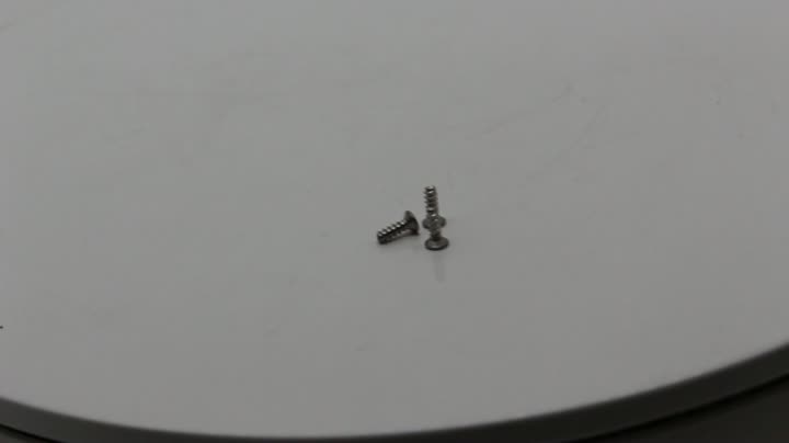 GB84.6 KB2*6 SUS 304 whitewashed countersunk cross flat tail self tapping screws