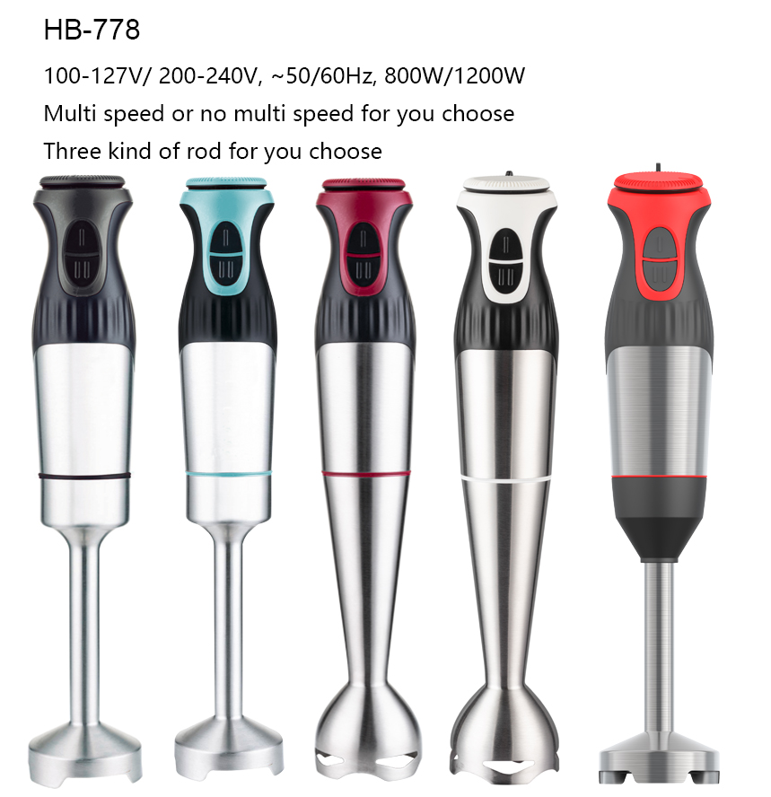 Hb 778 1200w High Speed Stainless Steel Stick Immersion Hand Stick Blender2