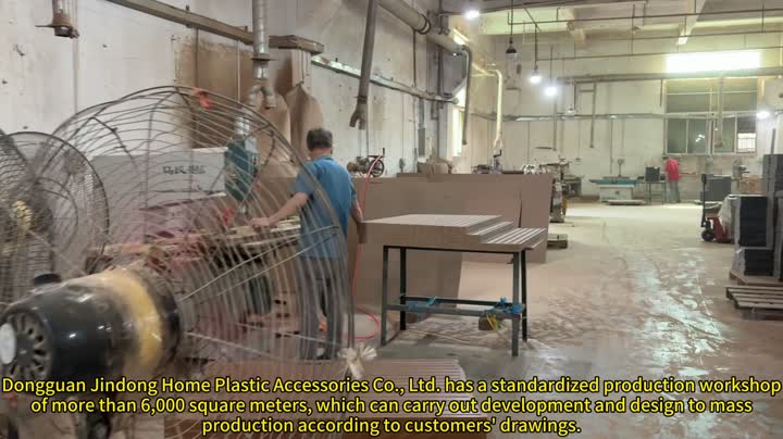 Corner Wood Shelving Unit Production