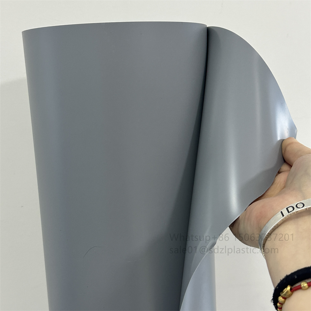 Grey PVC sheets for the construction industry 