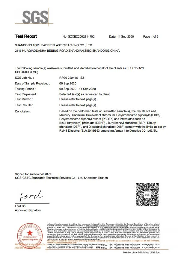 Folha de PET de PET transparente transparente para revestimento e impressão UV