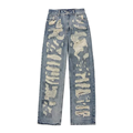 High Street Fashion Custom Distressed Mens Men Men Baggy Jeans Denim Pants for Men1