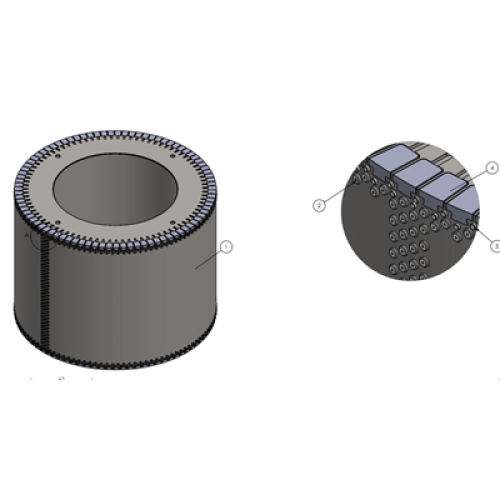 The Distribution Principle of the Hard Alloy Pins on the Roller Sleeve of the High Pressure Roller Press