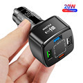 Top Selling 20W Smart Phone Car USB Charger 3 USB +PD TYPE C Adapter For iPhone Xiaomi Samsung1