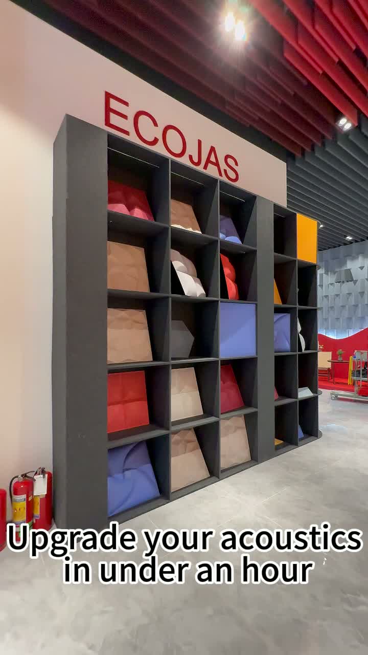 Painéis de parede acústicos de poliéster 3D combinam design artístico com excelente desempenho acústico