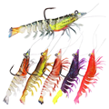 Shrimp Soft Luminous Artificial Prawn Swimbait with Hooks1