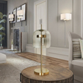 Modern Glass Table Lamp with Metal Shade for Home and Hotel Rooms1