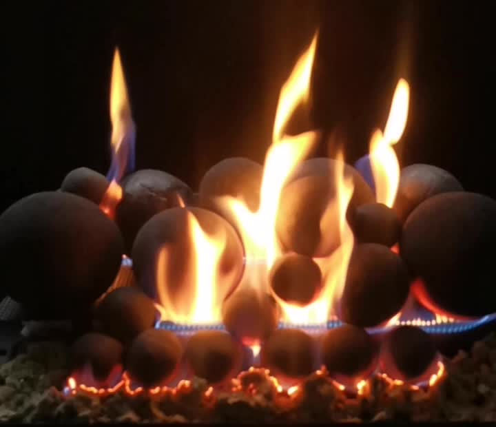 Video de bolas de cerámica de fuego