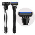 High-Quality Men's Shaving Razor with Four Blades and Open Back Cartridge: Your Ultimate Grooming Solution1
