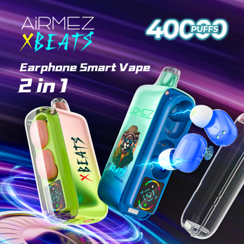 Nó không phải là một chiếc tai nghe. Đó là một chiếc vape dùng một lần 40.000 hơi. Làm quen với Airmez Xbeats 2 trong 1.