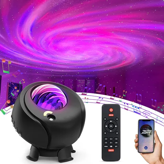 Aurora Projector Star Night Lights Northern Lights Galaxy Projector para Bedroom Kids Presente com alto -falante sem fio e ruído branco1