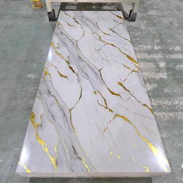 Pemuatan kontena UV PVC Marble Sheet PVC Chanel