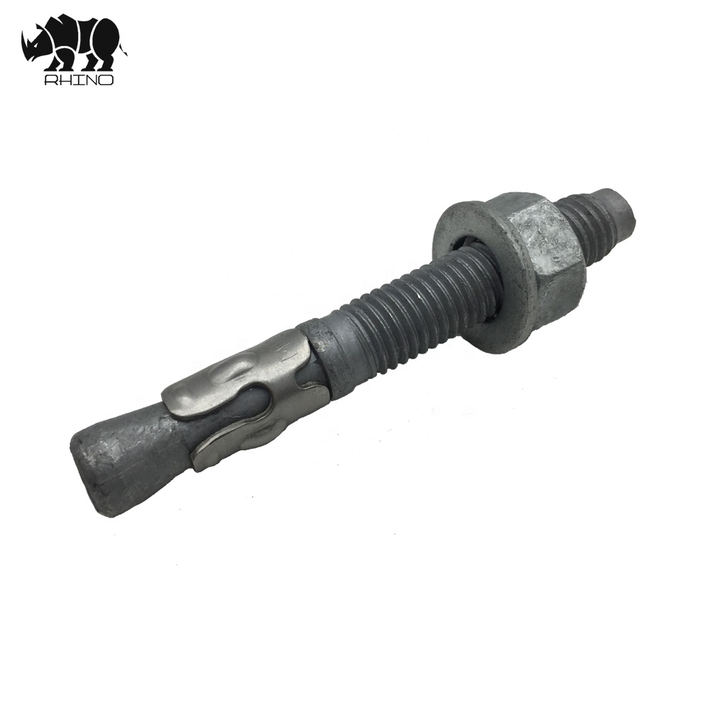 Hot saling  good quality carbon steel/stainless steel high strength through bolt wedge anchor1