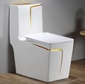 Modern Ceramic Floor-Mounted S-Trap One-Piece WC Bathroom Siphonic Fancy Toilet1