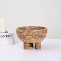 Travertine Marble Bowls and Flower Pots: Unique Home Decor and Storage Solutions in Brown and Beige1